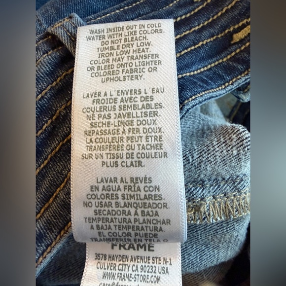 FRAME Women's Le High Flare Dark Wash Jeans Size 26 - Picture 13 of 15